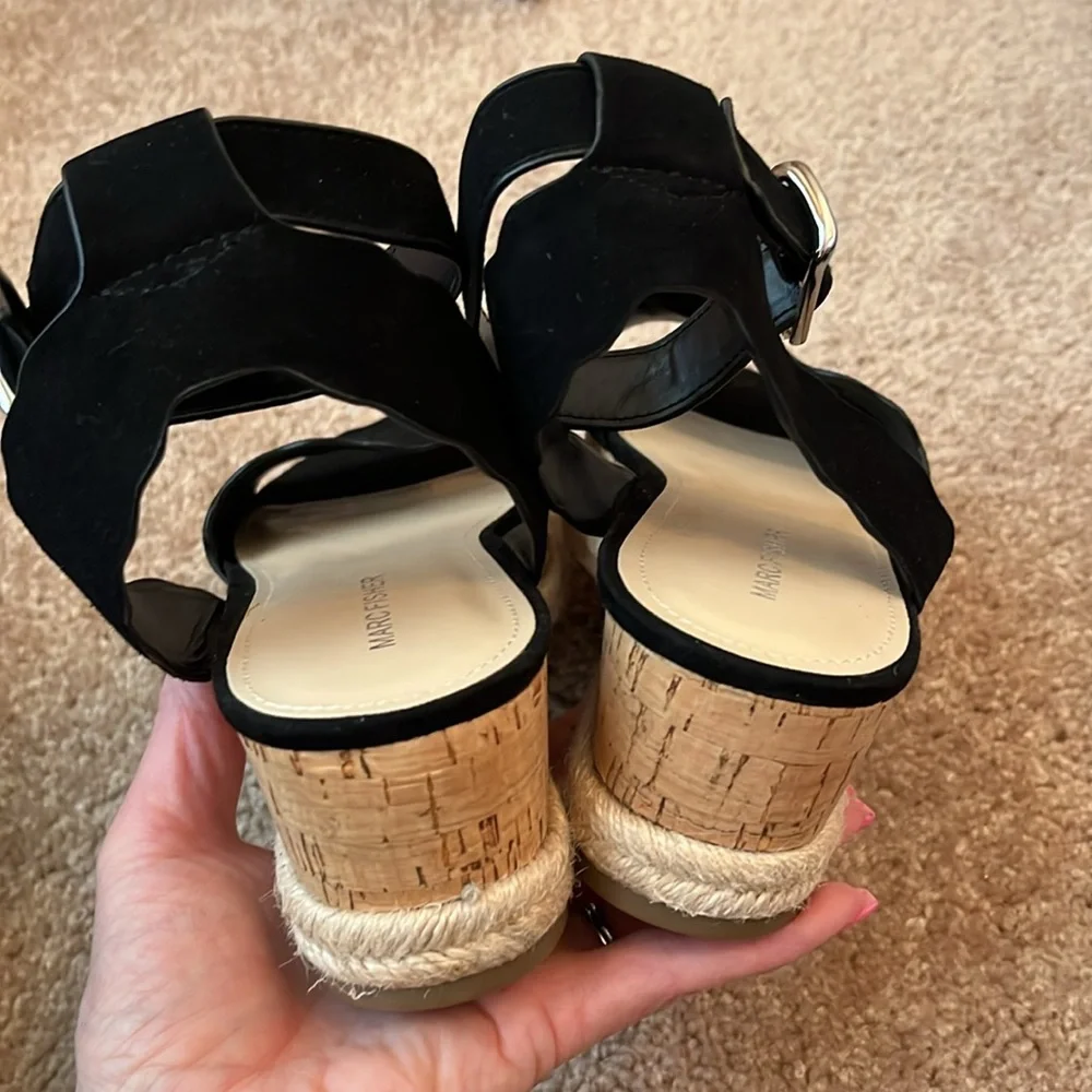 Marc Fisher Velvet Platforms